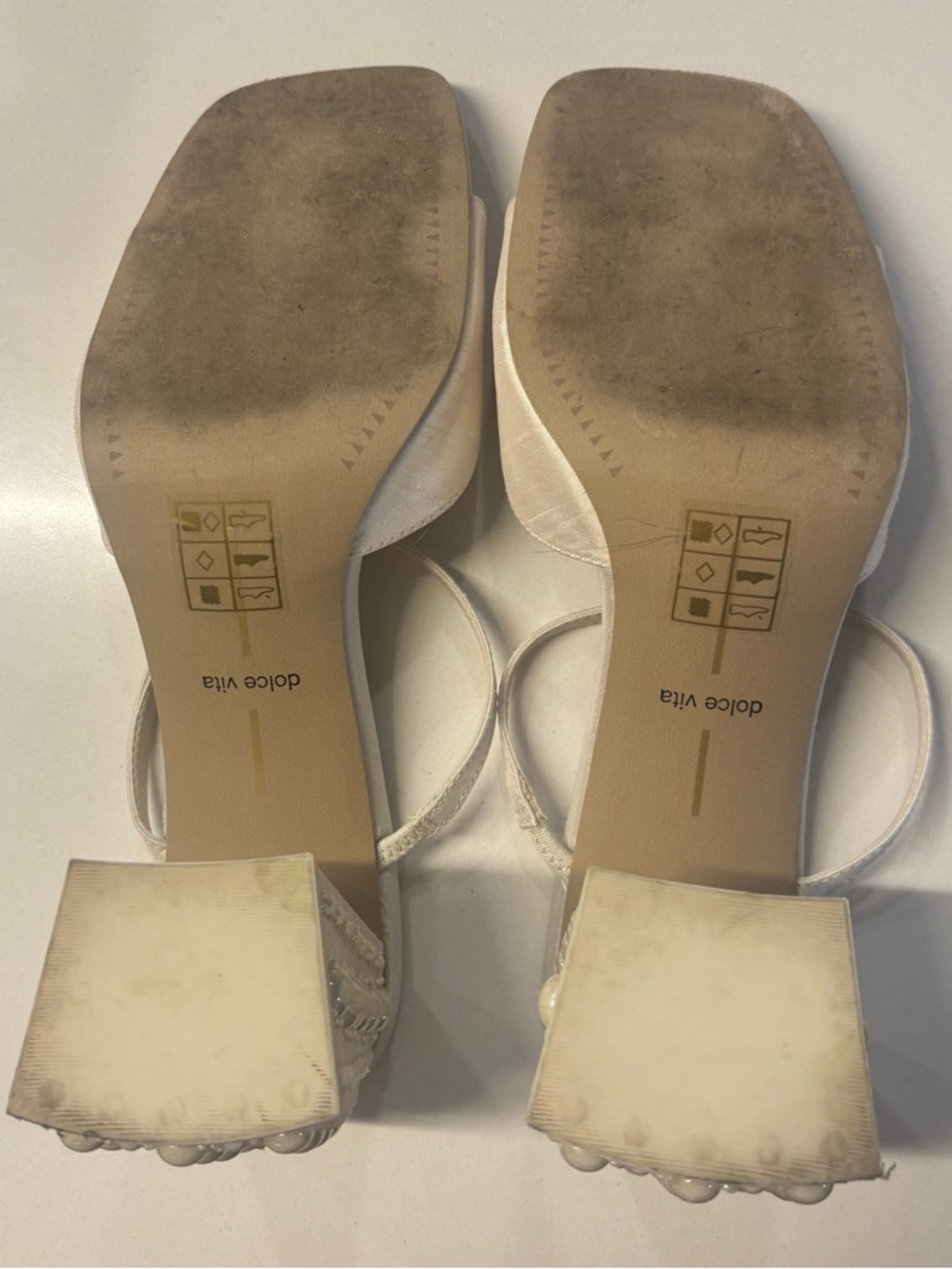 dolce vita Jemmy Pearl Heels in Vanilla Silk - Picture 10 of 10